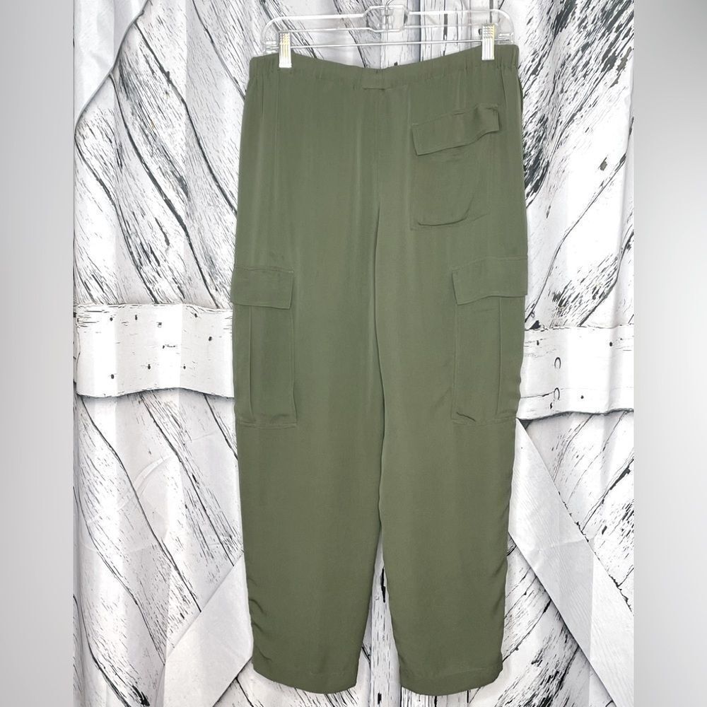 Theory Relaxed Fit Pull-On Pants Cargo Pockets L